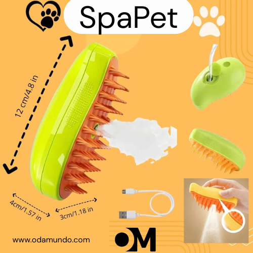 SpaPet - Cepillo a Vapor para Mascotas